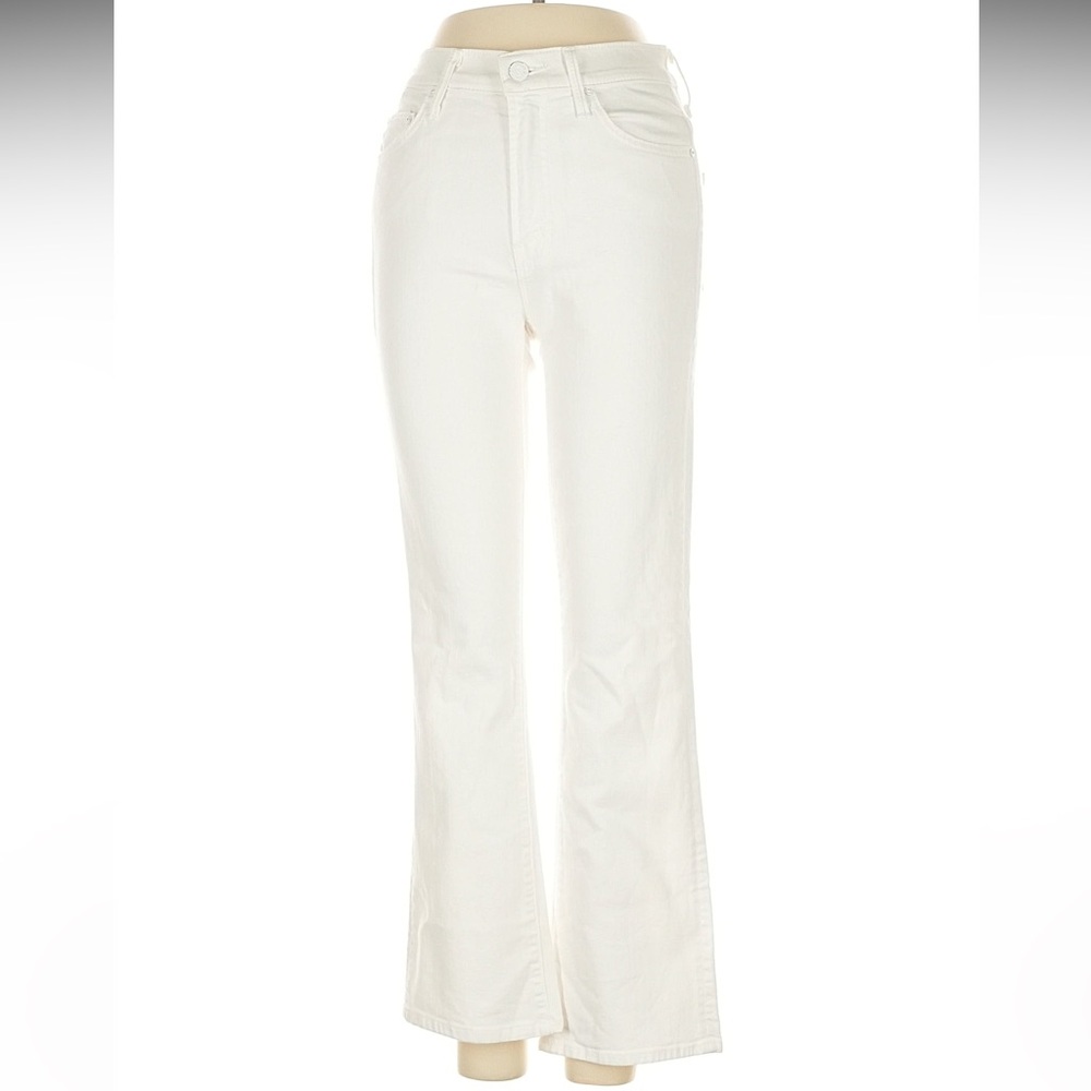 MOTHER Women's White Flare Jeans